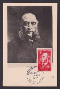 FRANCE 1951, Maxi card Sc #644 Jules Ferry
