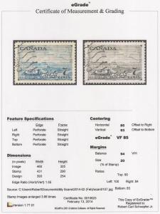 Canada #313 7 cent Stagecoach & Plane used EGRADED VF-XF 85