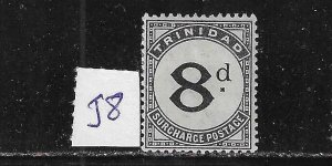 TOBAGO SCOTT #J8 1885 POSTAGE DUES 8D WMK 2 - MINT HINGED