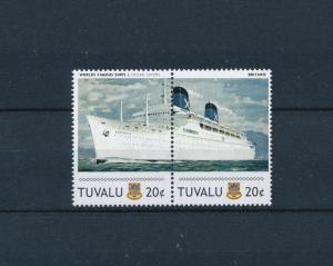 [81243] Tuvalu 2011 Ships Boats Britanis Ocean Liners Chandris Pair MNH