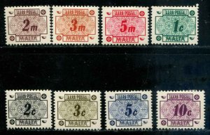 Malta SC# J32-9 Postage Due set (8) MH