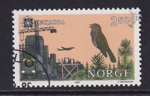 Norway   #892  cancelled  1986  Europa 2.50k bird  industry