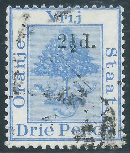 Orange River Colony, Sc #34, 2-1/2d on 3d, Used