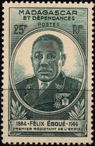 MADAGASCAR - 1945 - Yv.299 25fr vert Félix Éboué NEUF**