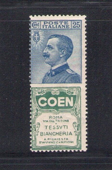 1924 Italy Kingdom, Advertiser #5, 25 Cent Coen Blue & Green - MNH**