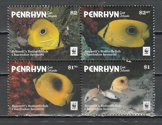 Penrhyn Is., New issue. Fishes block of 4. ^