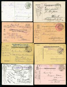 German WWI Field Post Cancel Postcards