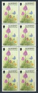 Alderney  SG A70ab  SC# 80b Booklet 1994 imprint  Flowers  MNH see scan