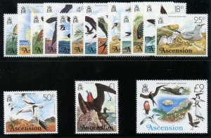 Ascension 1976 QEII Birds set complete superb MNH. SG 199-214. Sc 196-211.