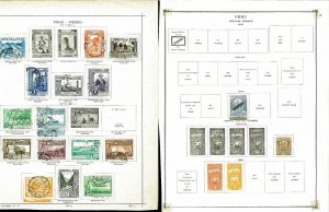 Peru 1866-1939 Used (a few Mint) Hinged on a Mess or Remaindered Psges