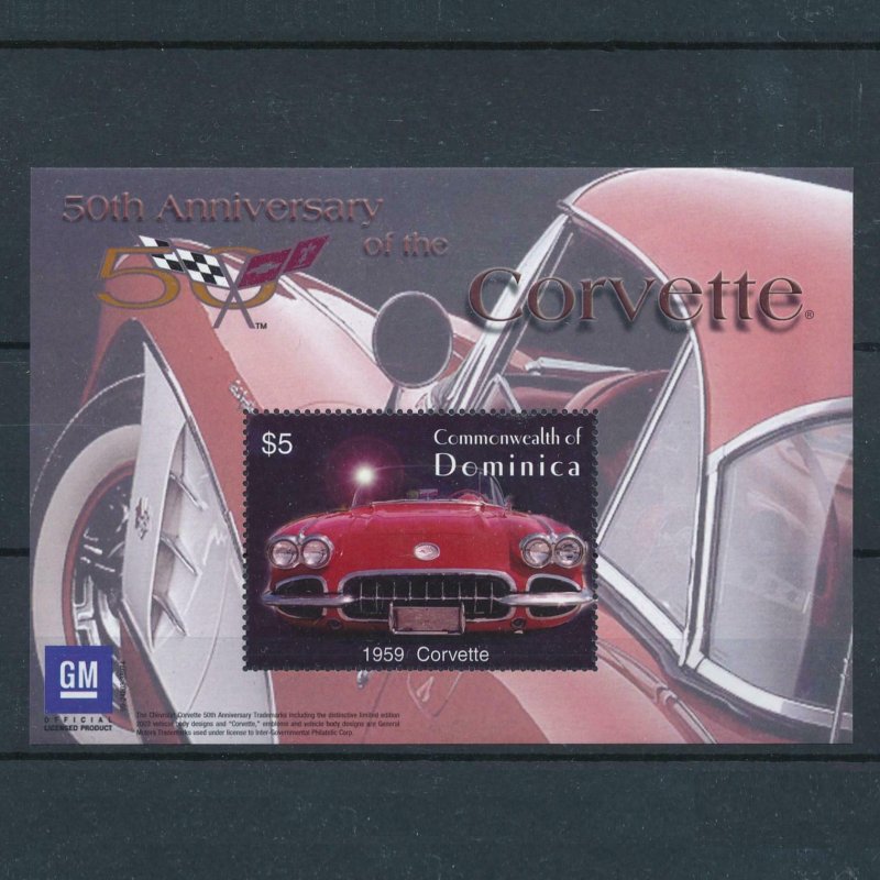 [106587] Dominica 2003 Classic cars Corvette 1959 Souvenir Sheet MNH