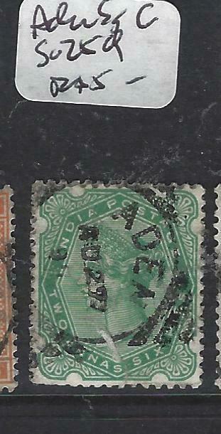 ADEN INDIA USED IN FORERUNNERS  (PP2604B)  ADEN  2A 6P SG Z59 SQ CIRCLE CDS  VFU