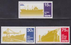 Singapore Sc # 126-128 mint VF-never hinged set nice colors cv $ 27 ! see pic !