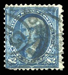 United States, 1894-95 #277 Cat$400, 1895 $2 bright blue, used