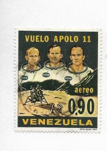 VENEZUELA 1969 APOLO 11 SPACE MISSION MOON ASTRONAUTS NEIL AMSTRONG  USED