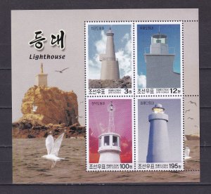 Korea 2004 Architecture Lighthouses MiBl572, Sc4363 Stamps Block MNH