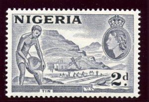 Nigeria 1956 QEII 2d slate-blue (Type A) superb MNH. SG 72d.