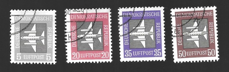 Germany DDR  1957 Airmail Lot  Used