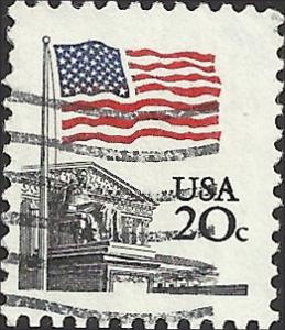 # 1894e USED BULLSEYE PERF. 11.2 SHINY GUM FLAG OVER CAPITOL