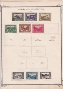 bosnia & herzegovina stamps on 2 album page ref 13429