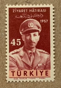 Turkey 1957 Afghanistan's king, MNH. Scott 1250, CV $0.25
