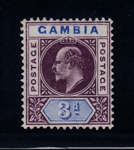 Gambia, SG 61 var, MLH Slotted Frame variety