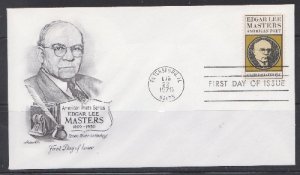 1405 Edgar Lee Masters Unaddressed Artmaster FDC