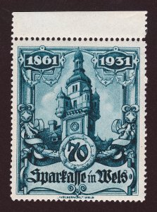 REKLAMEMARKE SPARKASSE WELSERMÜHL ÖSTERREICH OBERÖSTERREICH - 70 JAHRE 1861-1931