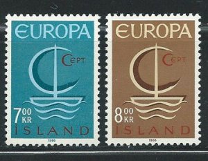 Iceland 384-5 1966 Europa set MLH