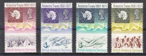 1971 British Antarctic Territory BAT Sc# 39-42 Birds, Animals, Map, QEII. cv$54