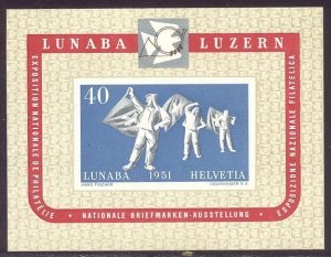 SWITZERLAND #B206 Mint NH - 1951 LUNABA S/S