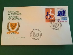 Cyprus First Day Cover Rehabilitation  1975 Stamp Cover R43102