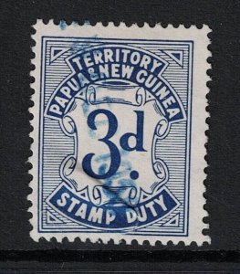Papua New Guinea 3p Revenue Stamp Used - S22124