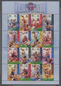 Australia  #1507A Used Souvenir Sheet (Football) (Sports)