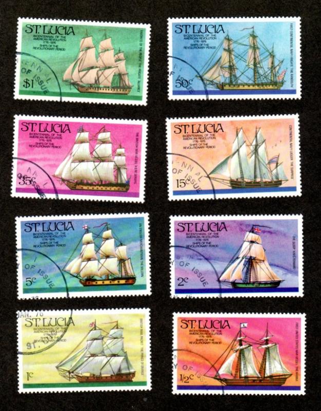 St Lucia # 379-386 Mint!