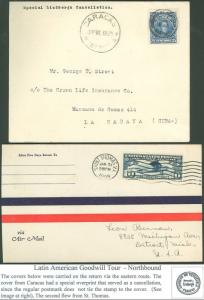 1928 (2) CARACAS & ST THOMAS, LINDBERGH LATIN AMERICA GOODWILL TOUR Cover L211-2