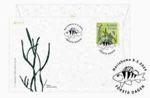 Aland islalnds Åland Finland 2024 Europa CEPT Underwater fauna & flora stamp FDC