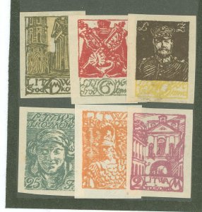 Poland/Central Lithuania #23-28 Unused Single (Complete Set)