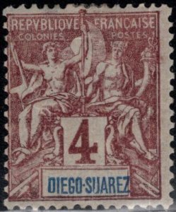 Diego-Suarez Scott 40 Mint Hinged NavCom stamp