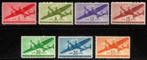 United States C25 thru C31 Airmails Complete OGNH