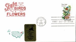 #1984 New York Birds - Flowers Artopages FDC