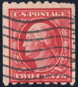 1910 2c used carmine Washington coil stamp,  SC391