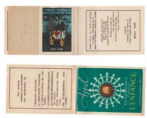 France 1948 UN Children's fund booklet 5x 10f labels ovpt Red X sold at 250f 1