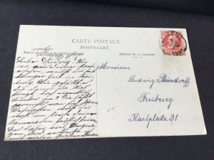 Belgium Paliseul 1907 to freiburg  used stamps post card Ref R32047