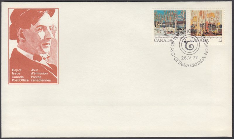 Canada - #734a Tom Thomson Paintings Se-tenant Pair - FDC