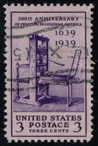 US #857 Printing Tercentenary; Used