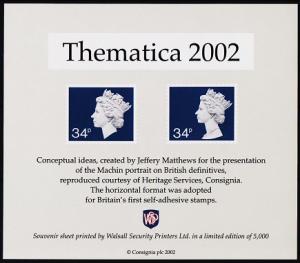 Great Britain.2002 Thematica Souvenir Sheet. Unmounted Mint