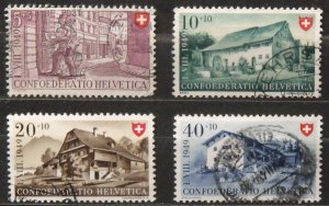 A4949   SWITZERLAND   Used # B183-B186                      CV$ 13.00