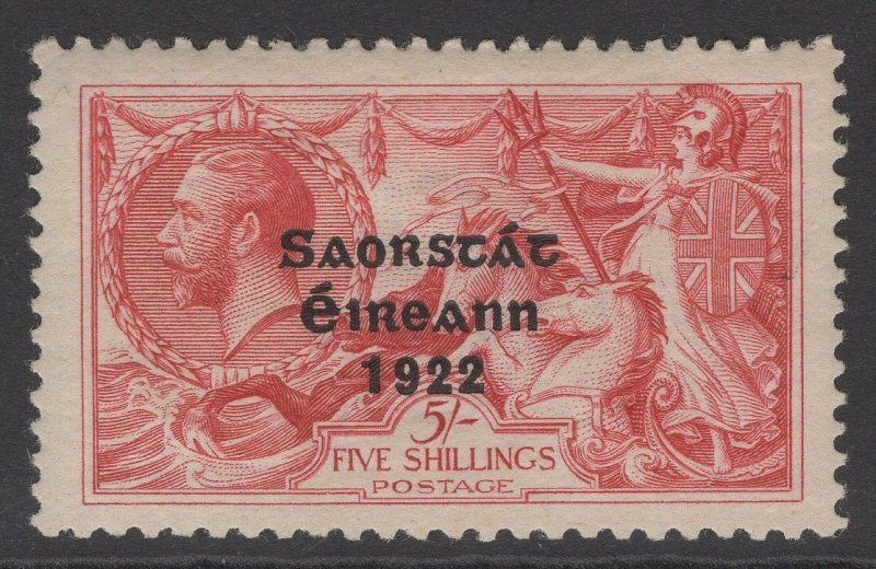 IRELAND SG65 1922 5/= ROSE-CARMINE MTD MINT