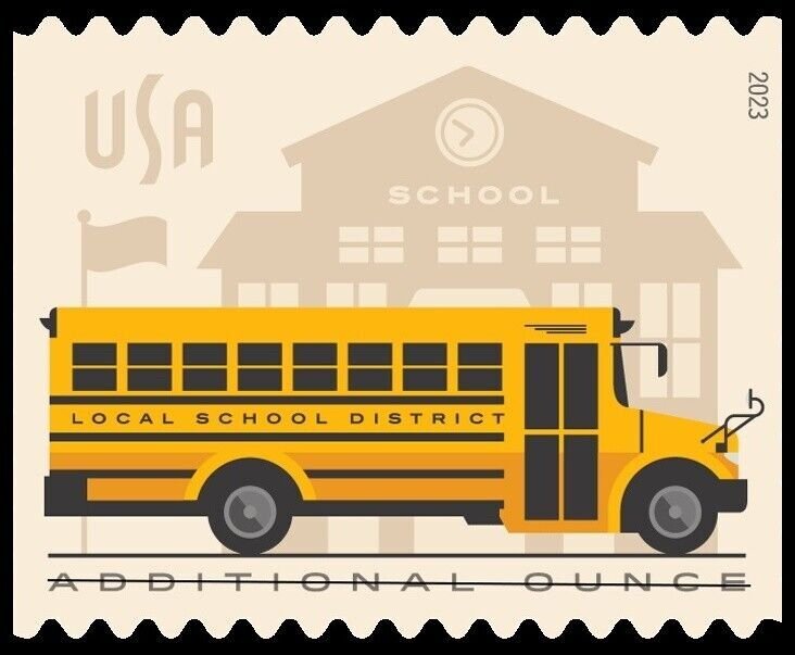 US 5740 School Bus additional ounce rate coil single (1 stamp) MNH 2023